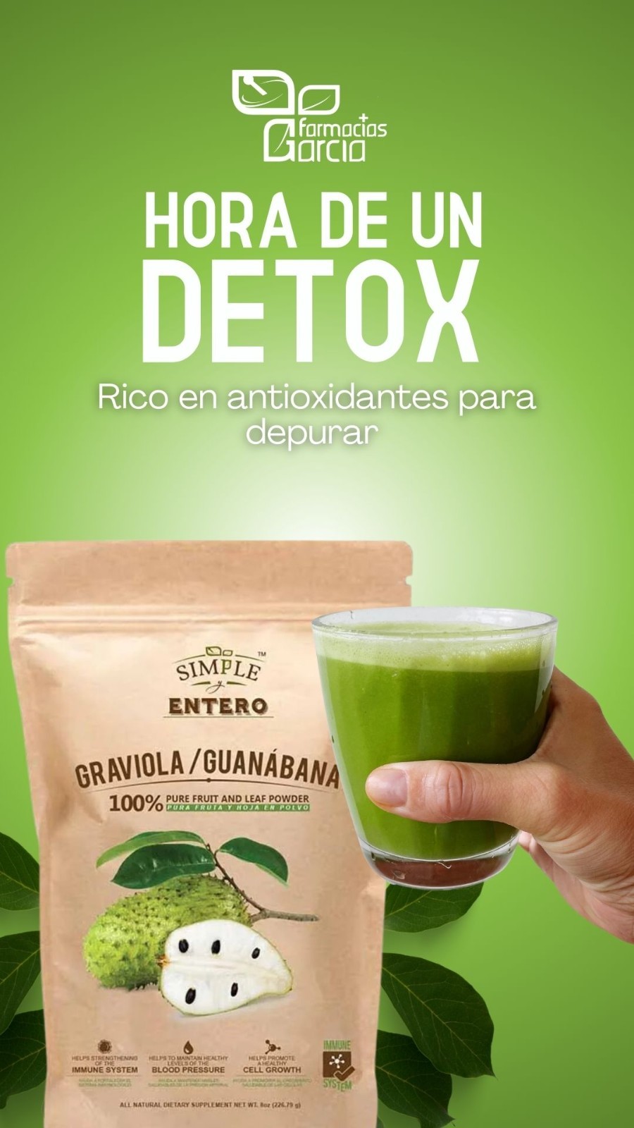 Polvo Simple y Entero Graviola Guanabana