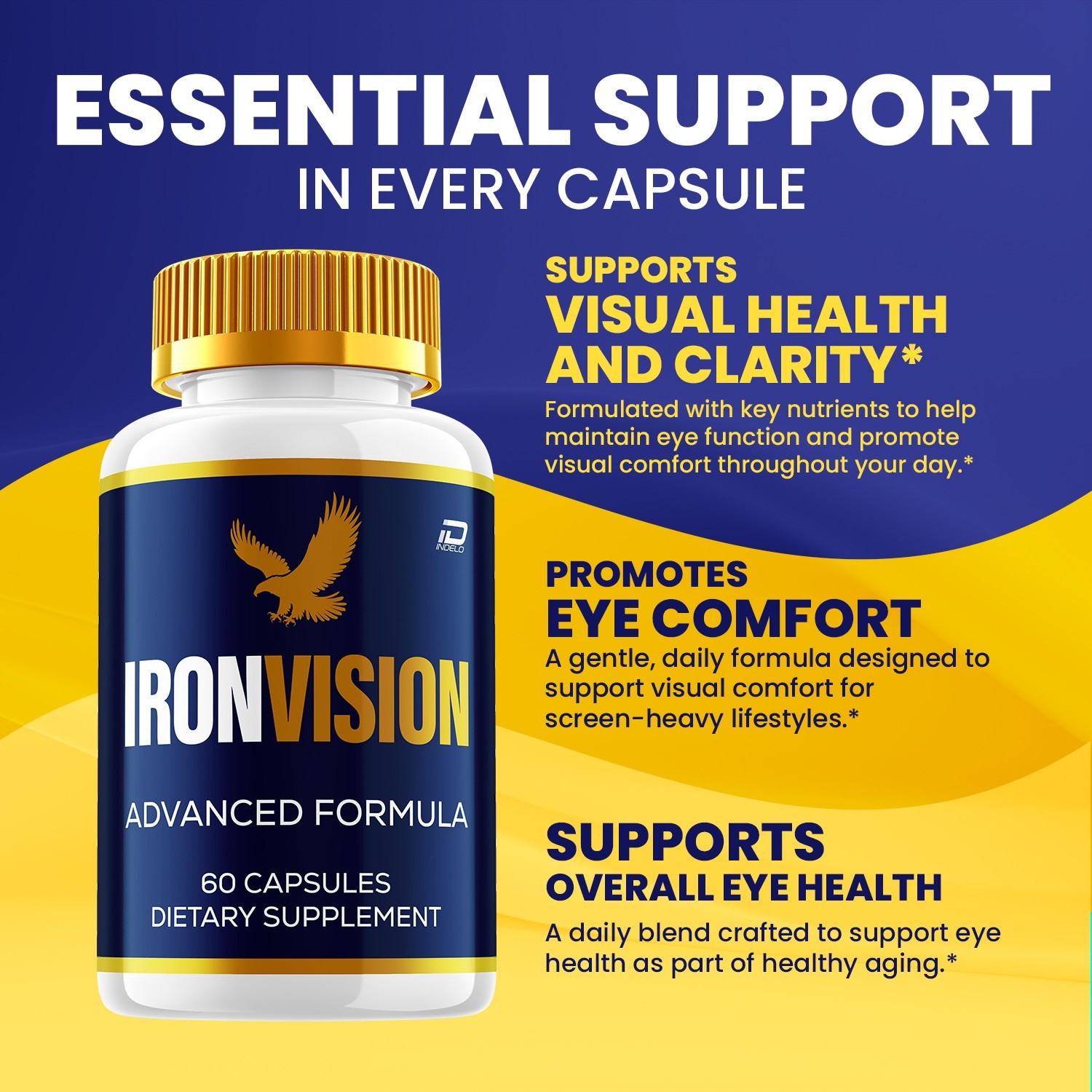 (3 Pack) Iron Vision Eye Support Supplement – IronVision Capsules Eye Vitamins