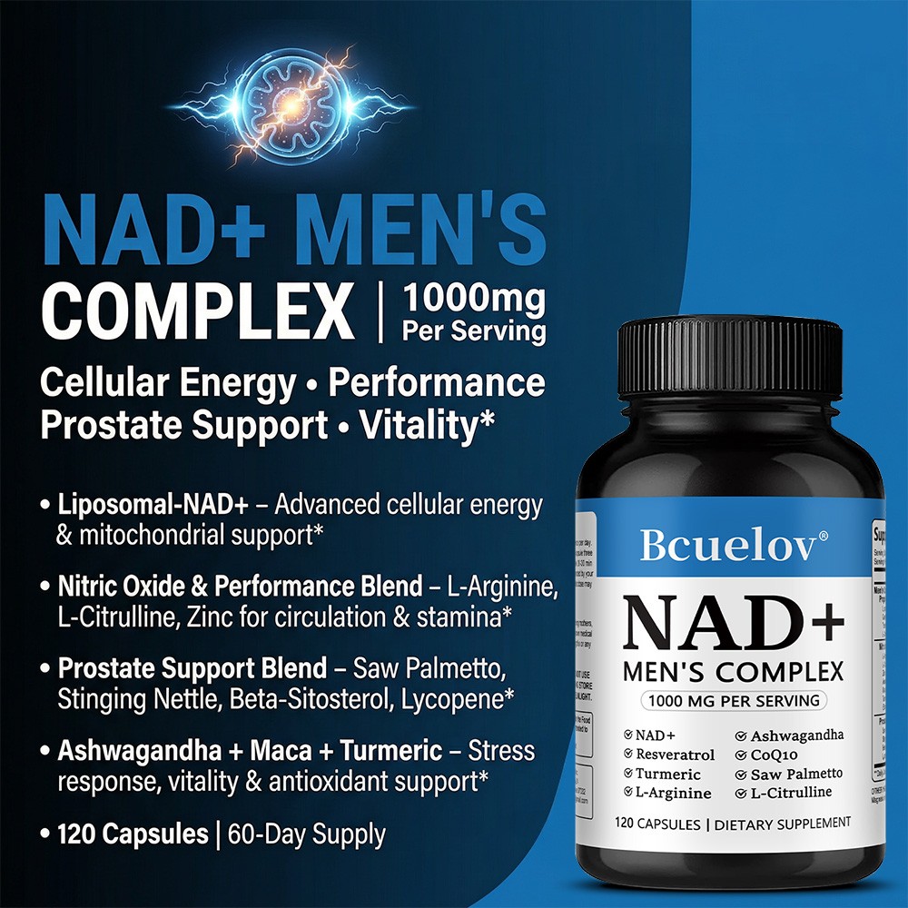 Men’s Coenzyme Q10 Complex 1000mg with Maca Root 30~120Caps strength,endurance