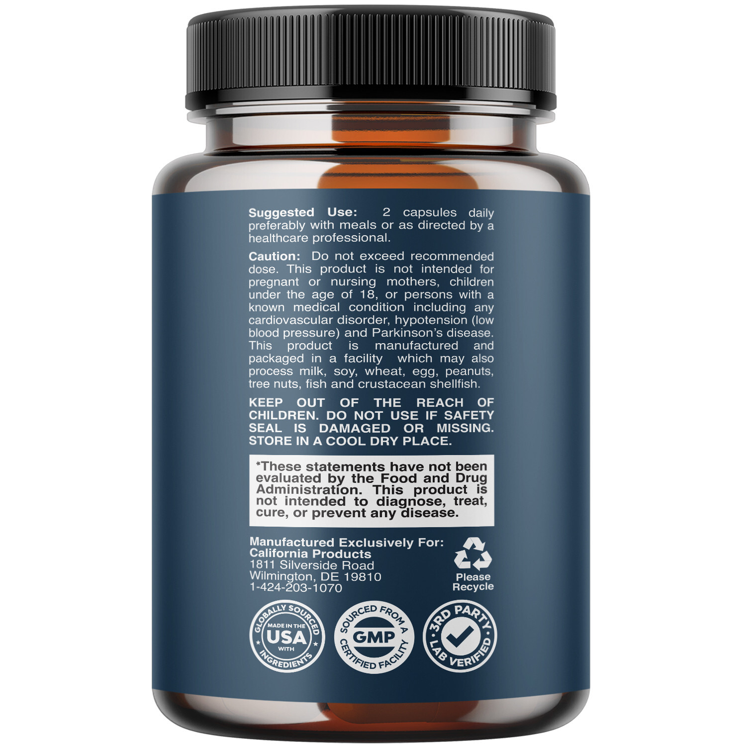 Prostate Support Supplement for Men, Pygeum with Pure Saw Palmetto Berries Extra