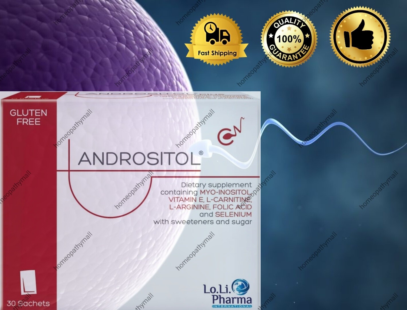 2 Pack ANDROSITOL Supplement x 30 Sachets – Male Reproductive Health Support