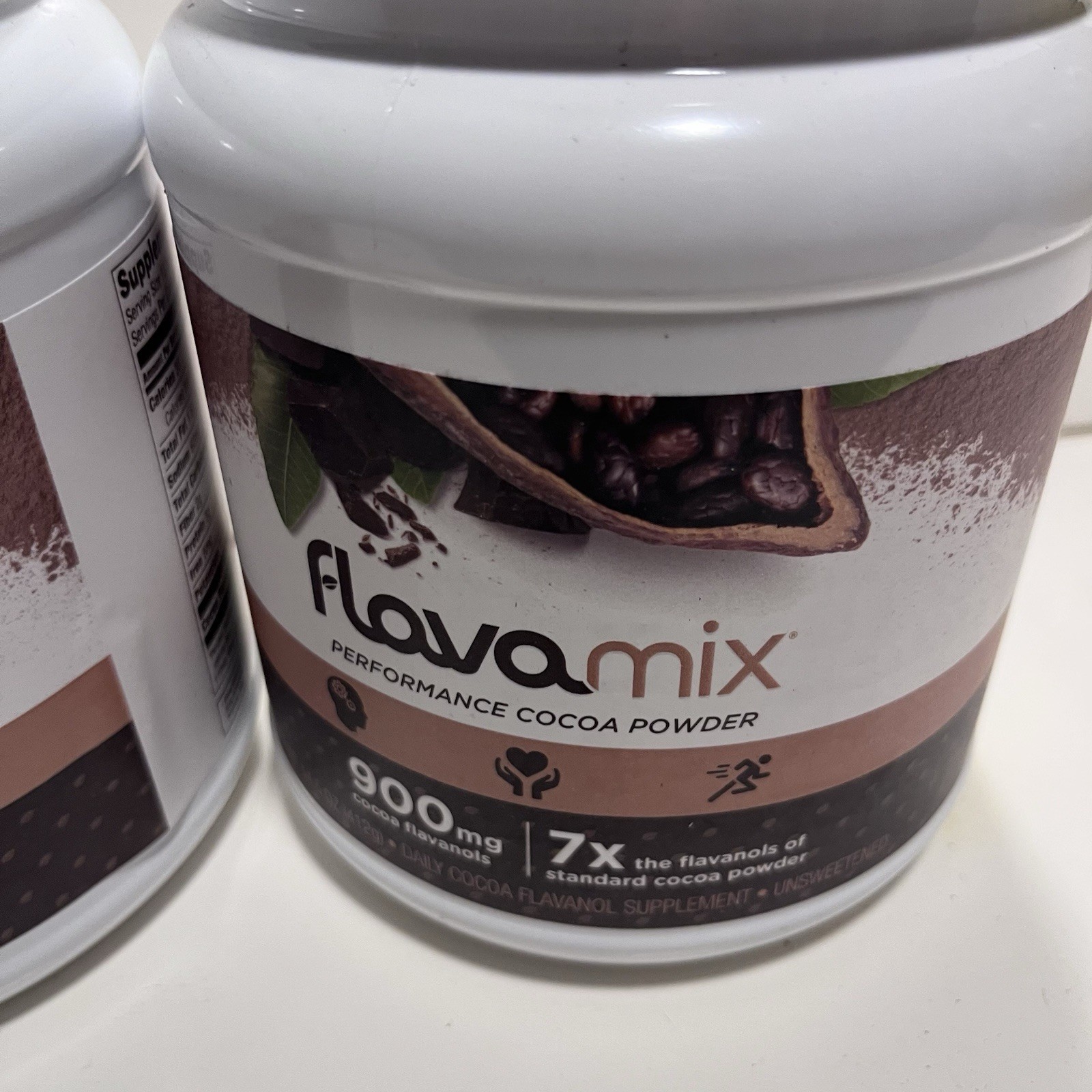 2 FLAVAMIX Performance Cocoa Powder 900mg Flavanols 31 Servings 14.5oz 11/2027