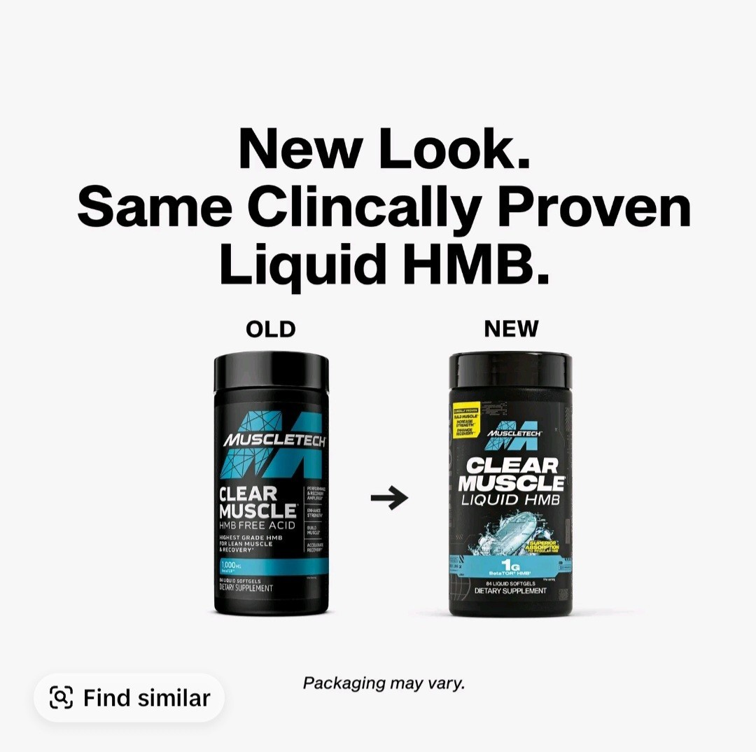 MuscleTech Clear Muscle Liquid HMB BetaTOR 1000mg 84 Softgels Muscle Gain
