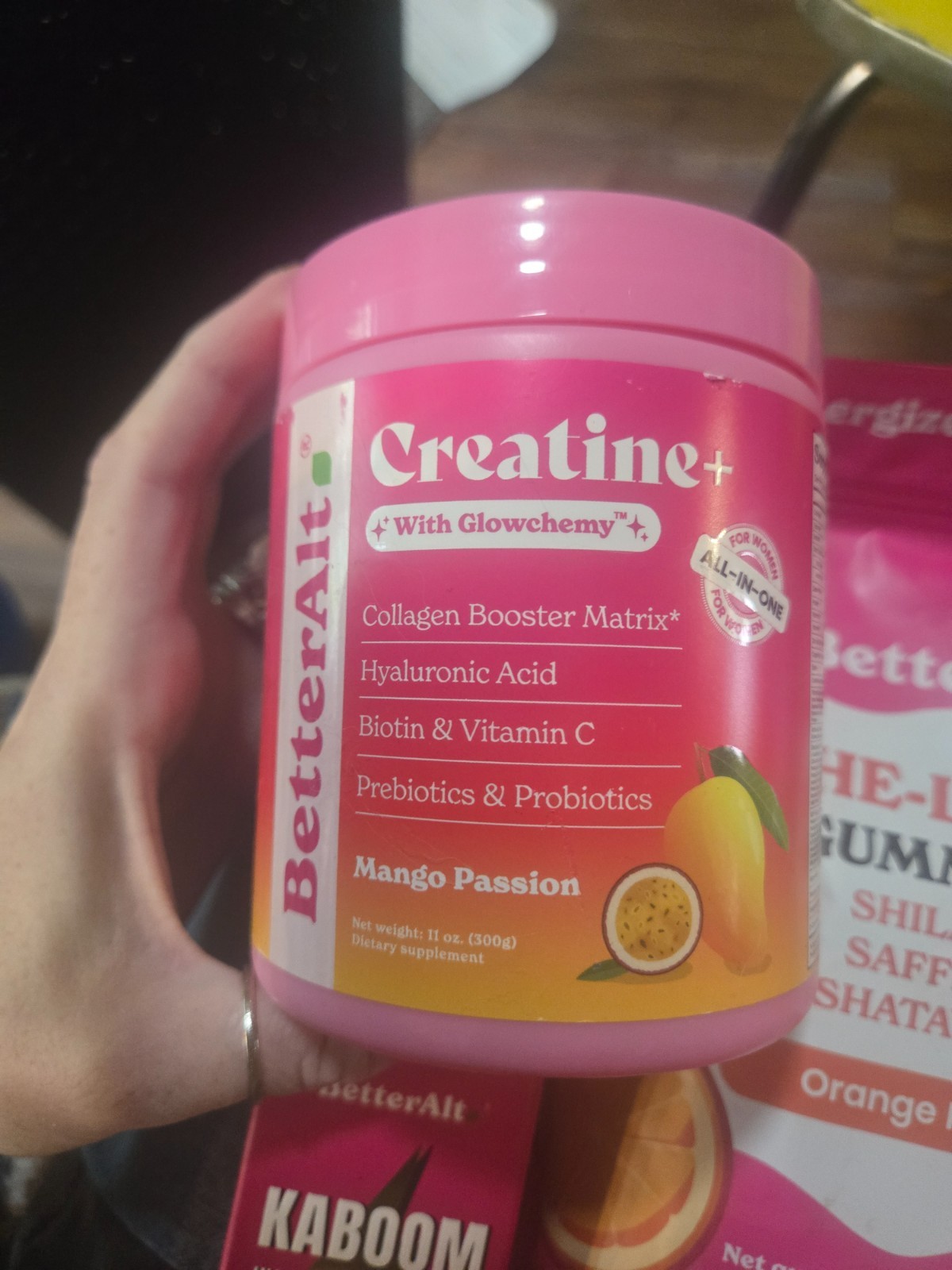 BetterAlt She-Lajit Gummies + Honey Sticks + Kaboom Drops + Creatine+ Collagen B