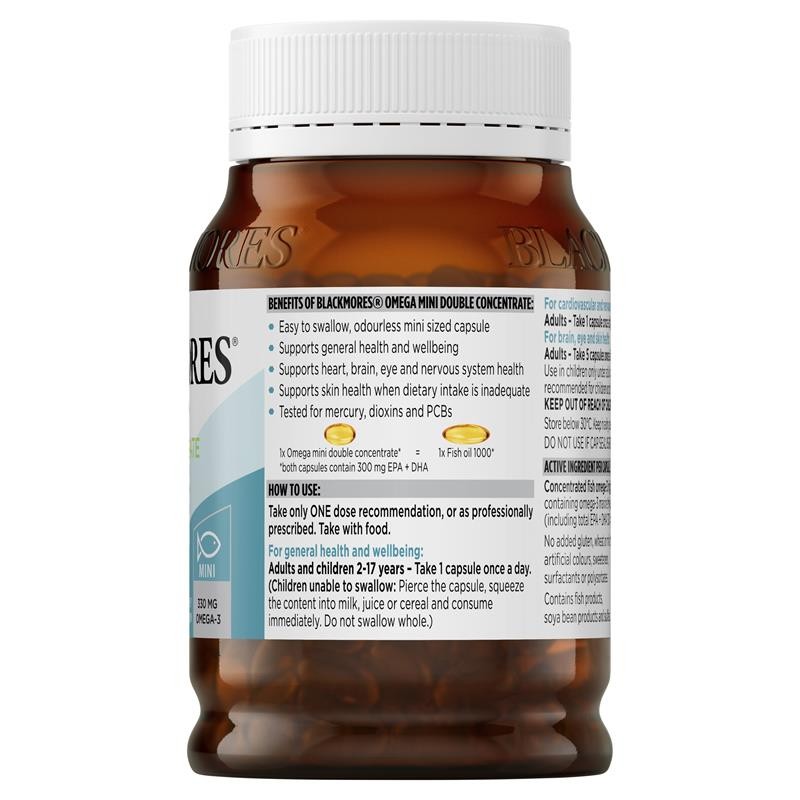 Omega Mini Double Concentrate 400 Capsules – Daily Wellness Support – 5 Pack