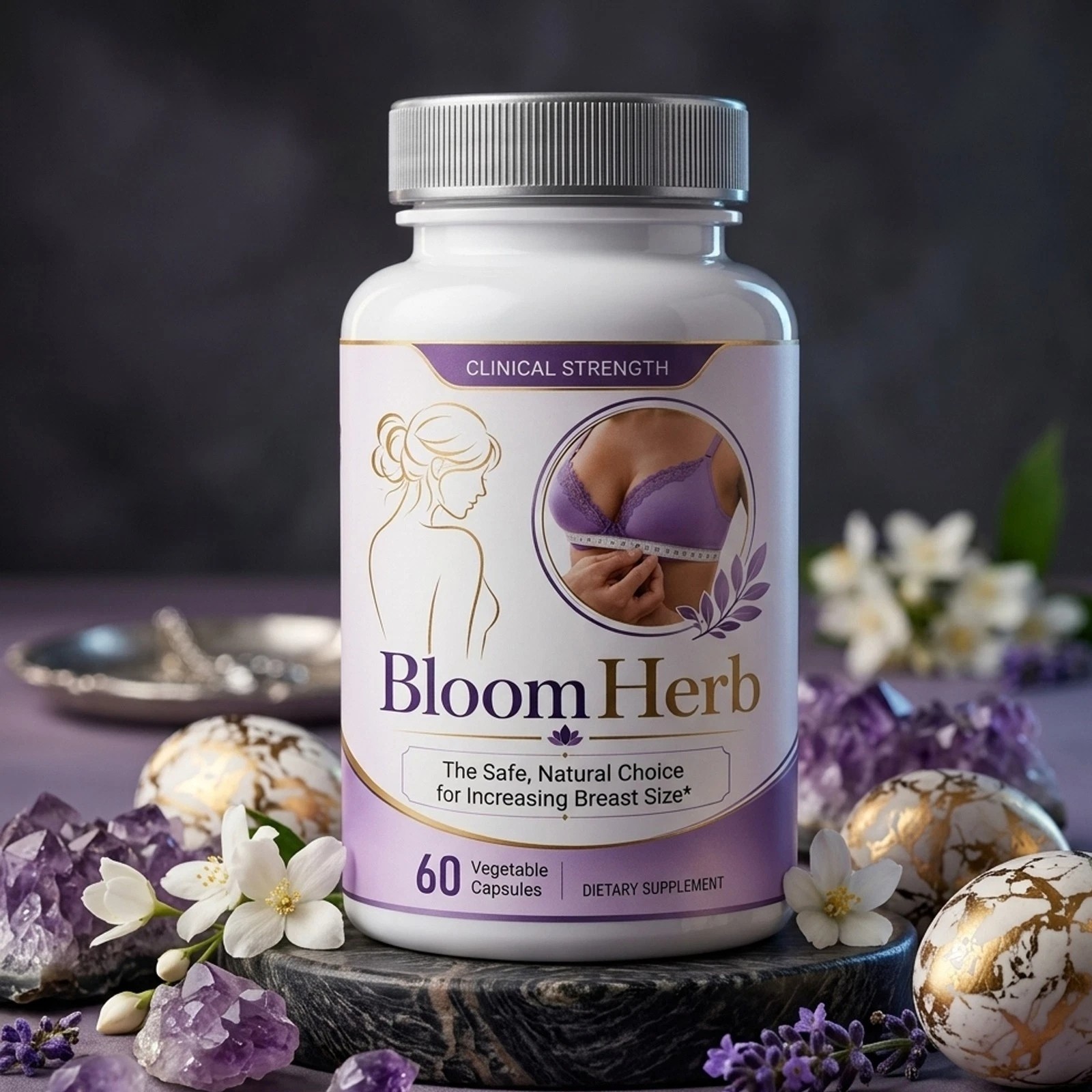Bloom Herb Capsule Natural Breast Enhancement Support Herbal Supplement 60 Count