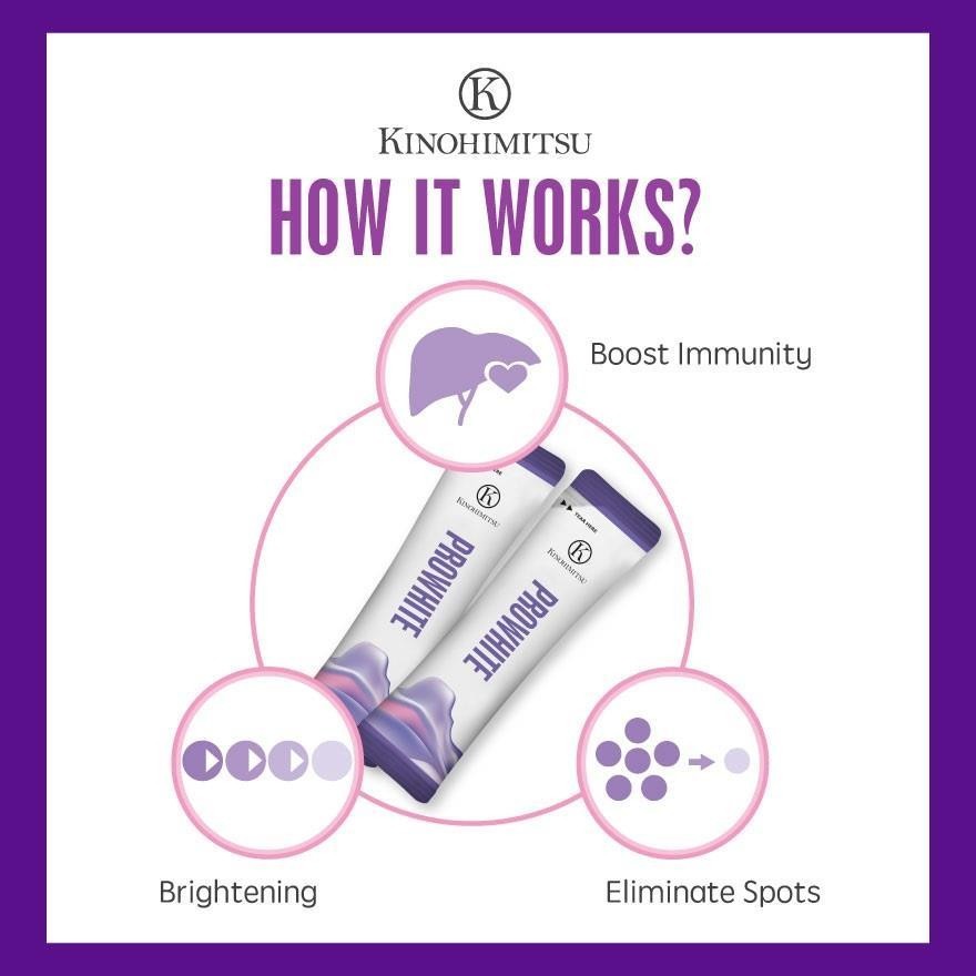 Kinohimitsu ProWhite 1 Box (8g X 15 sachets) Brighten Skin Eliminate Spots NEW