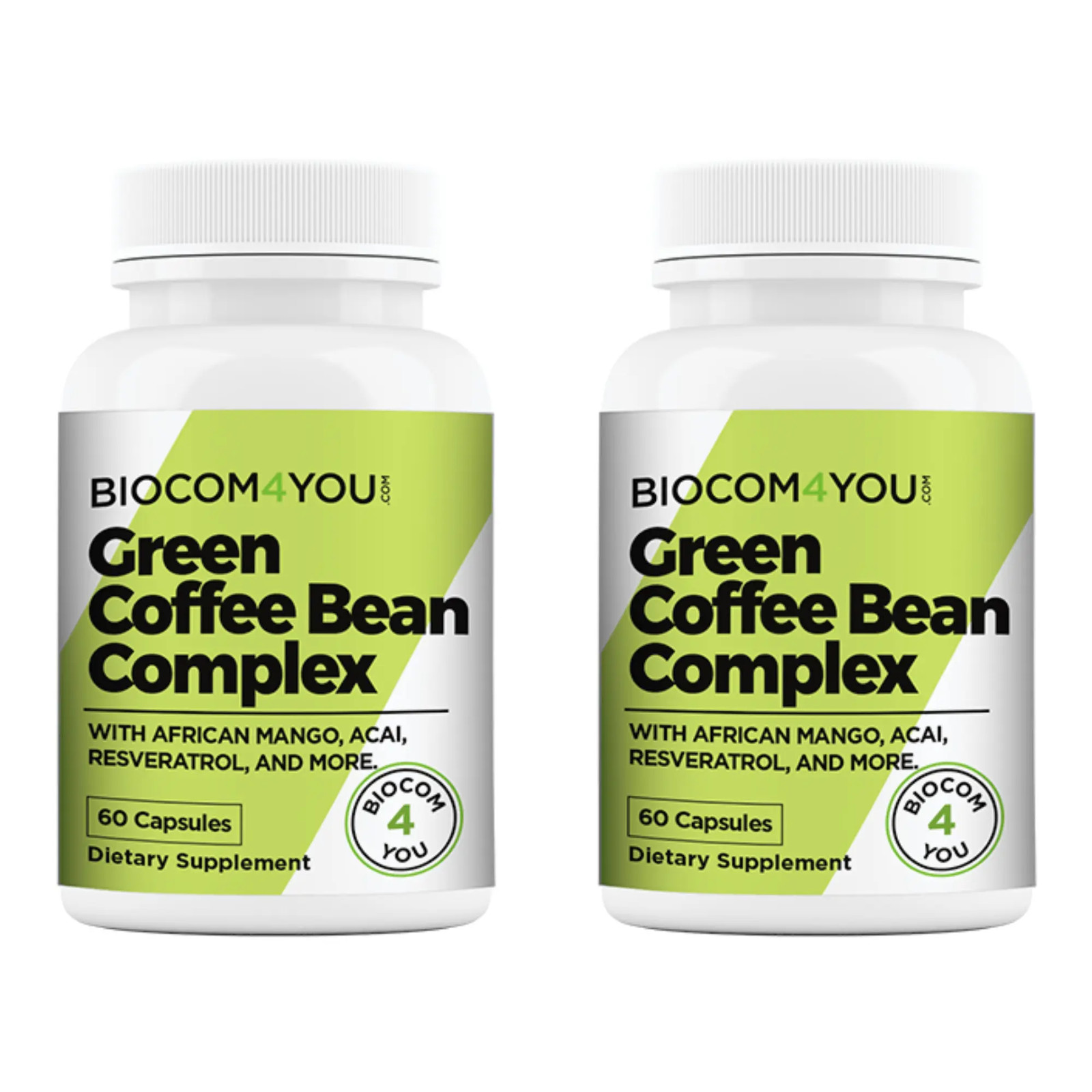2x Biocom Green Coffee Complex Capsules 60pcs