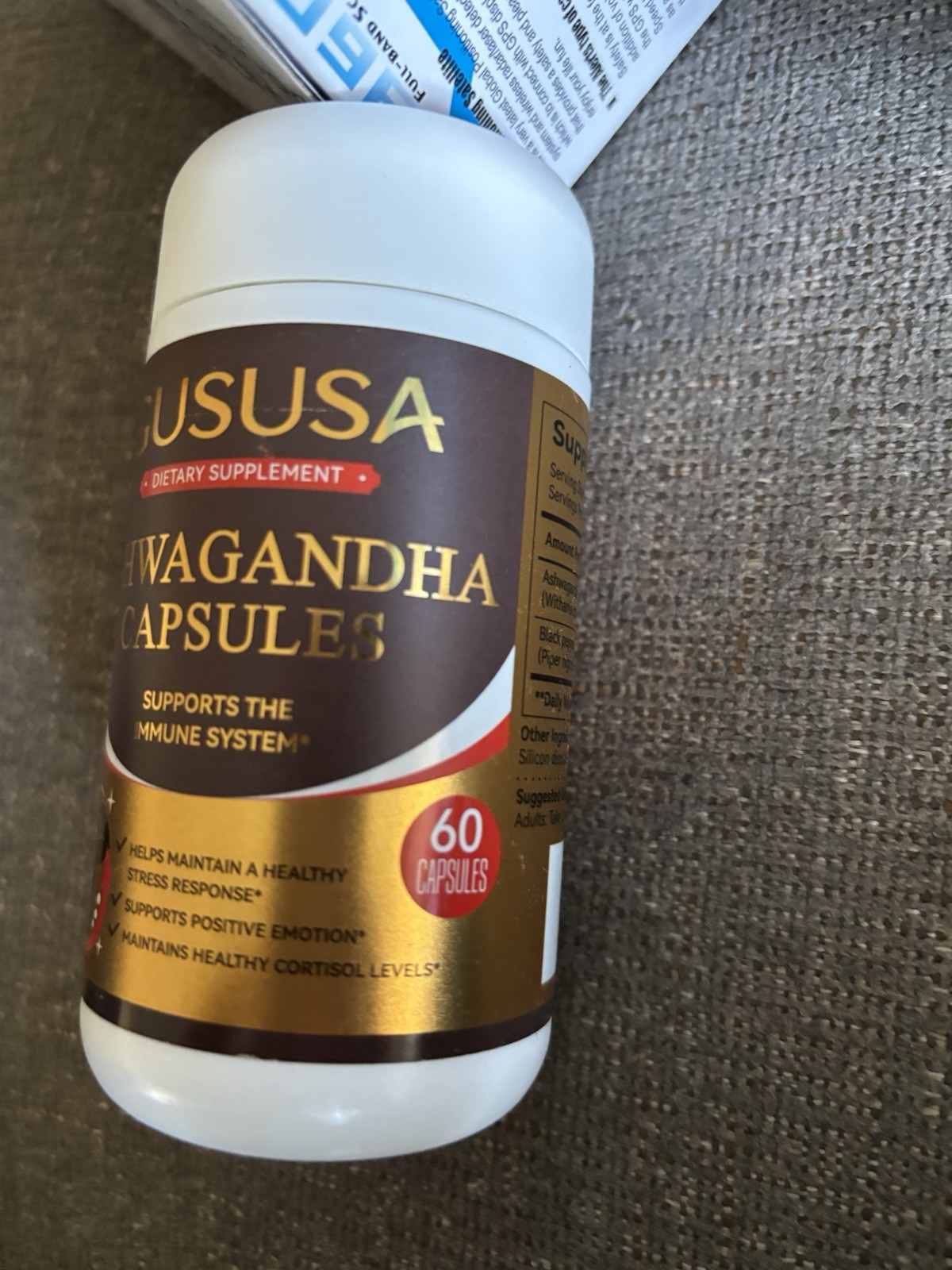 GUSUSA Ashwagandha Capsules 60 Count 150mg Exp 12/2027