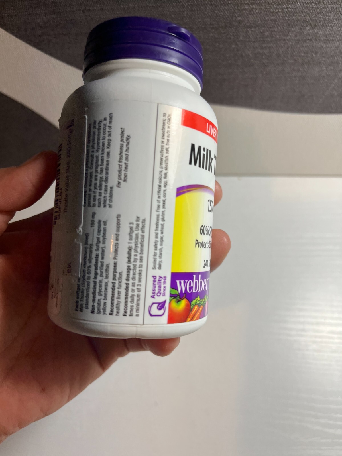 Weber Naturals Milk Thistle 150mg Liver Health 240 Softgels Exp 1/27 NEW OTHER