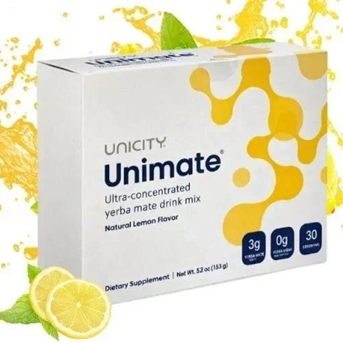 Unicity Unimate Lemon Flavor Packs – 30 Counts,,..