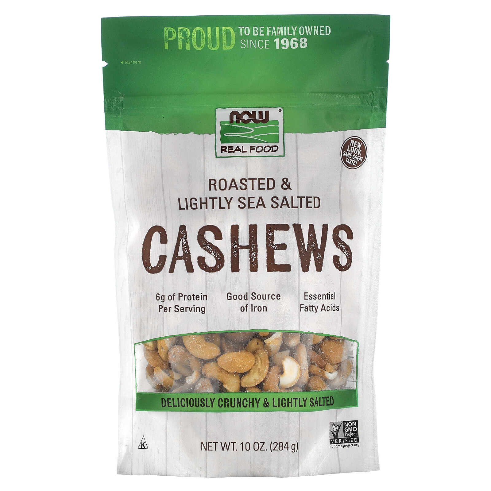 Real Food, Cashews, Roasted & Lightly Sea Salted, 10 oz (284 g)