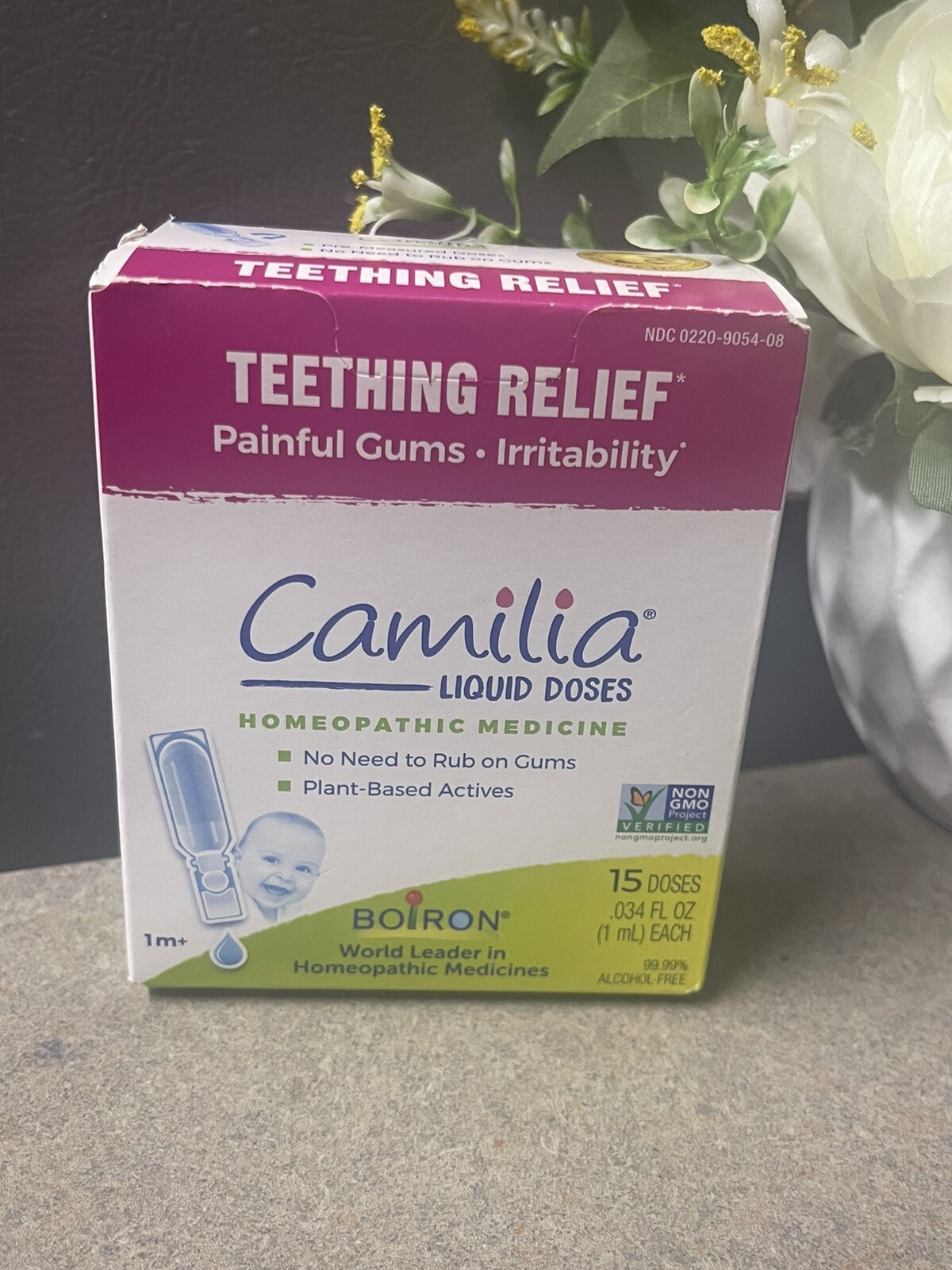 Boiron Camilia Teething Drops for Daytime and Nighttime Relief of Painful Gums