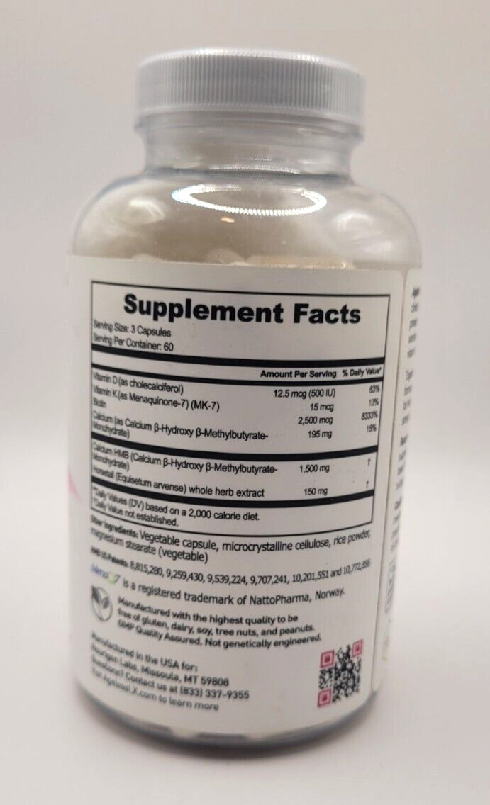 AgelessLX Optimal Formulation HMB Biotin & Pro-Collagen Supplement 180 Caps 2025
