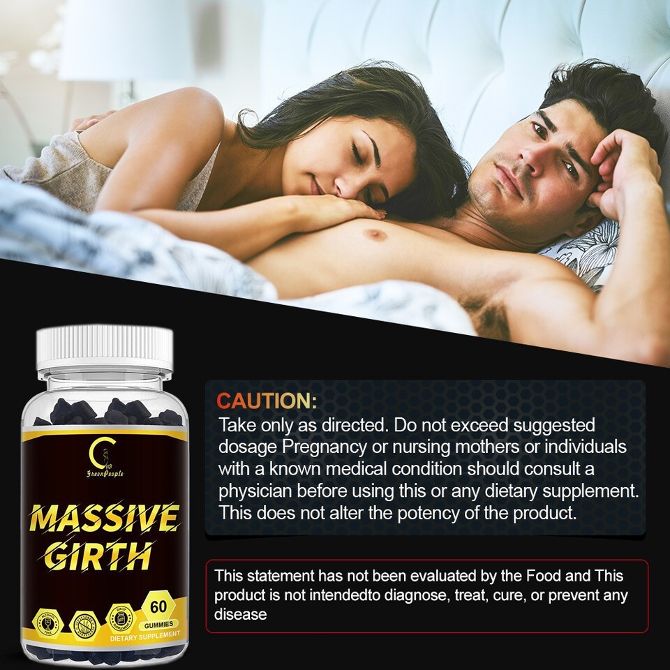 Massive Girth Gummies, Grow Naturally Enlarge Male Enhancing Supplement
