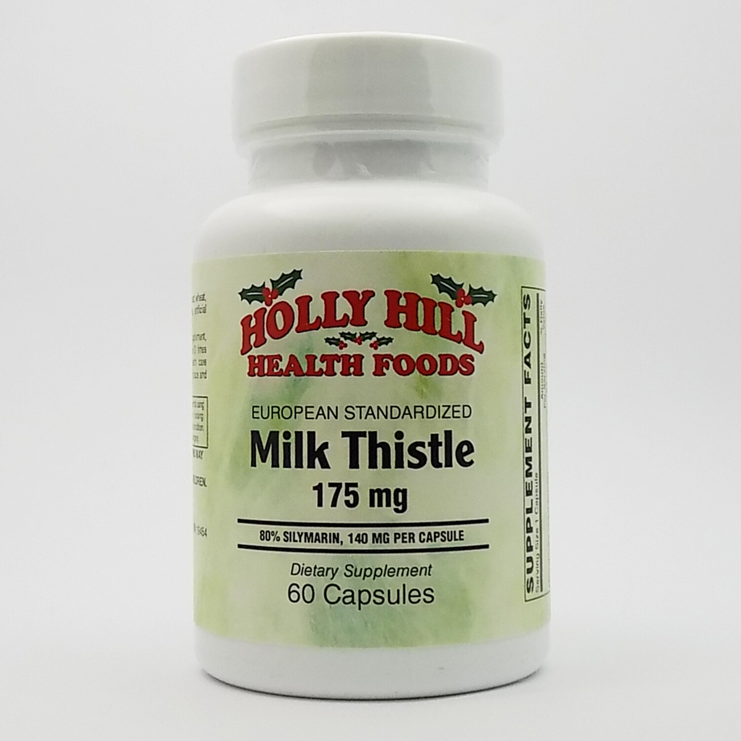 Holly Hill Health Foods, European Standardized Milk Thistle,175 MG,60Caps