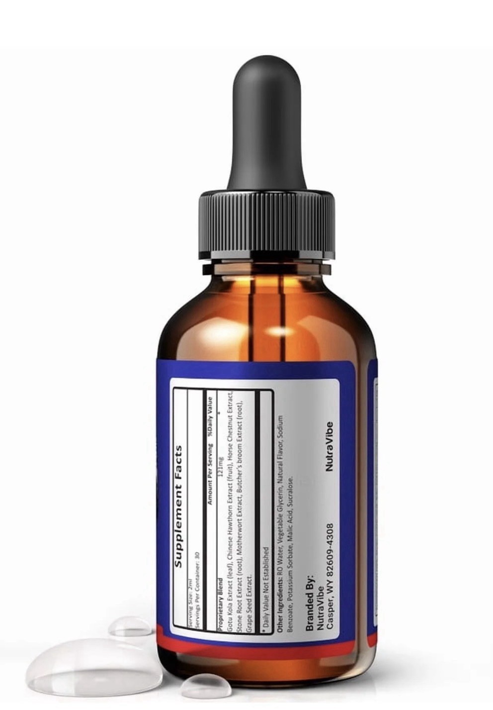 NutraVibe Audizen Ear Health Support Drops Ginger Licorice Grapefruit 2 fl oz