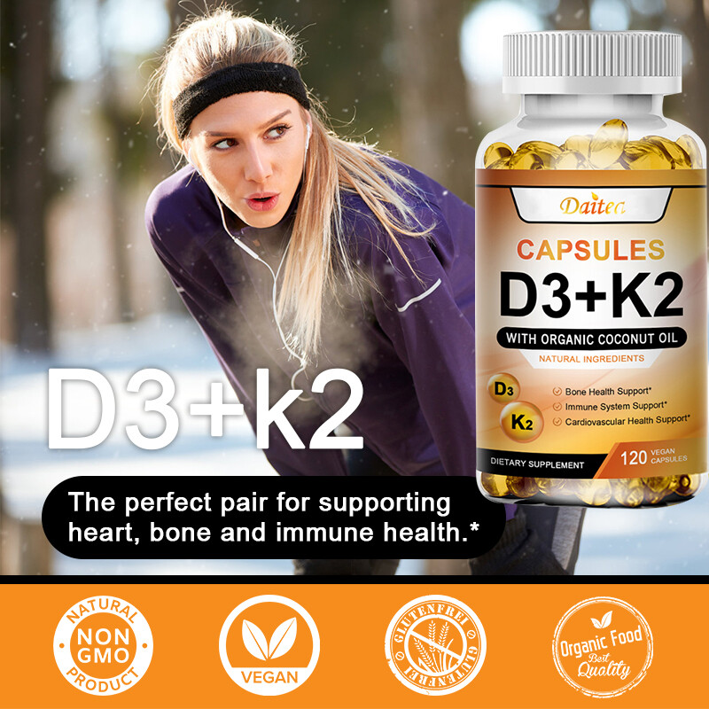 Liposomal Vitamin D3 5000 IU K2 200 mcg, Vit D and K Supplement