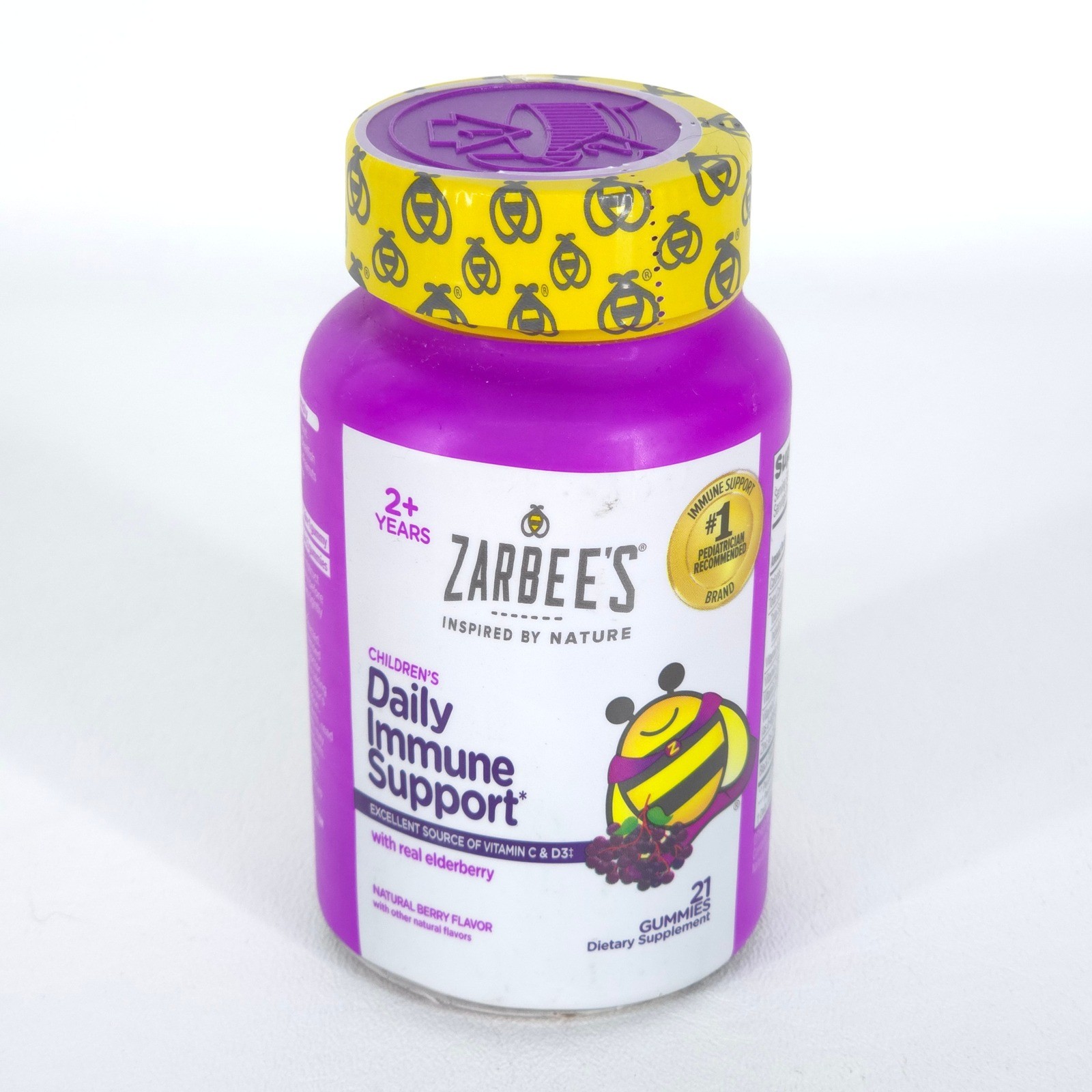 Zarbee’s Children’s Daily Immune Support Gummies 21ct Exp 01/26 Berry Elderberry