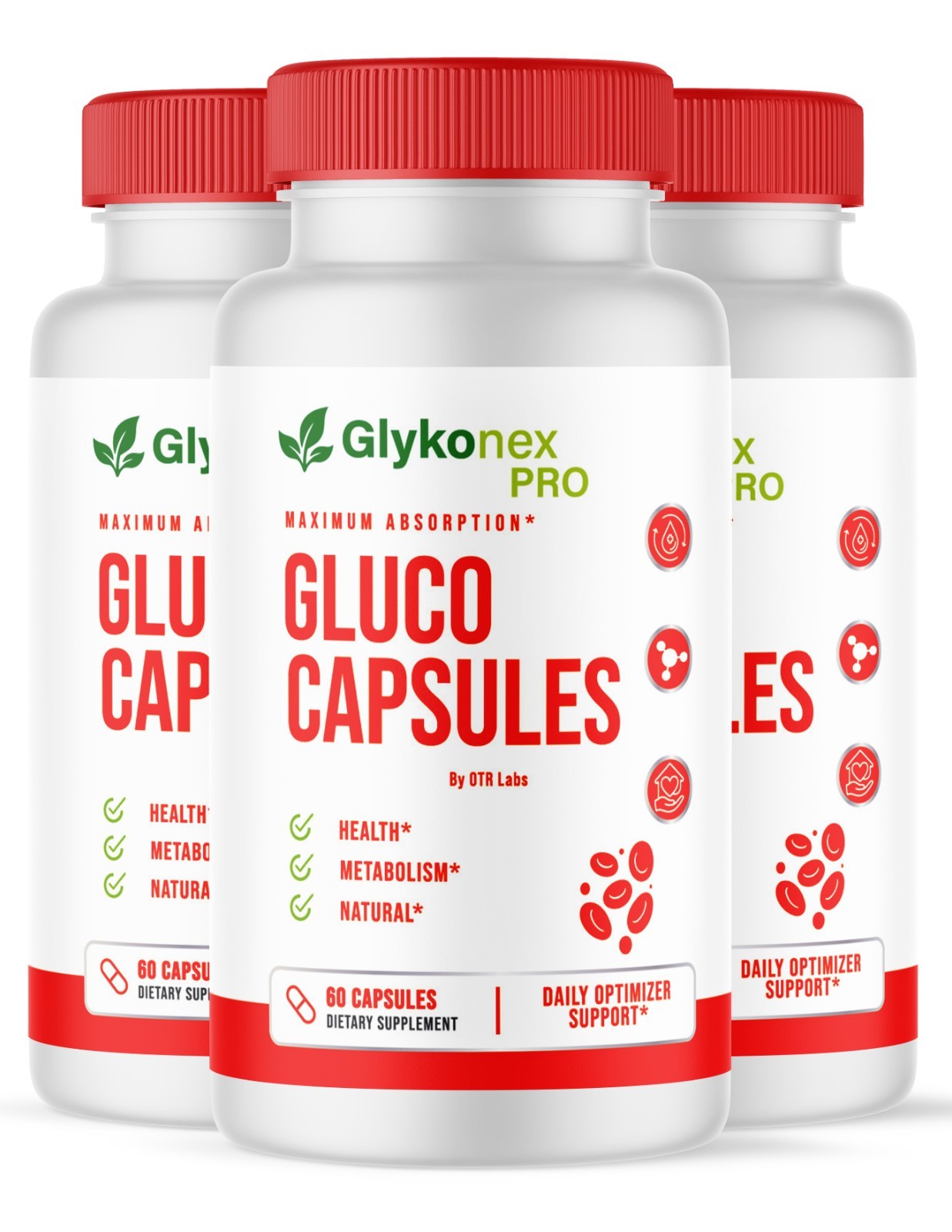 GlykoNex Gluco Capsules Blood Health Support Dietary Supplement 180 Capsules