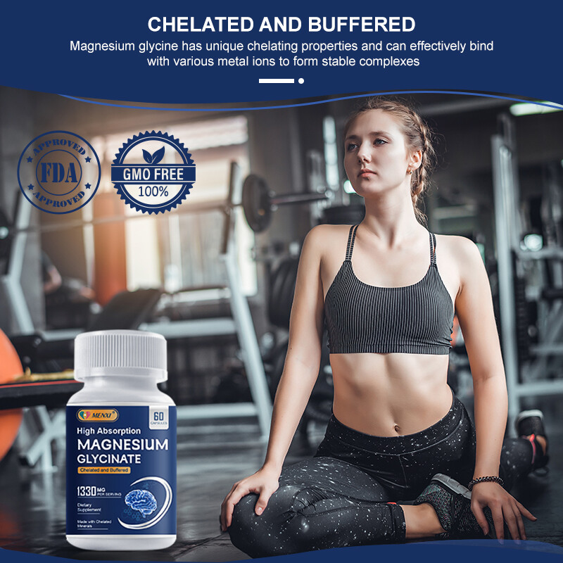MX 60Pcs Magnesium Glycinate Tablet 1330MGc High Absorption Muscle Health