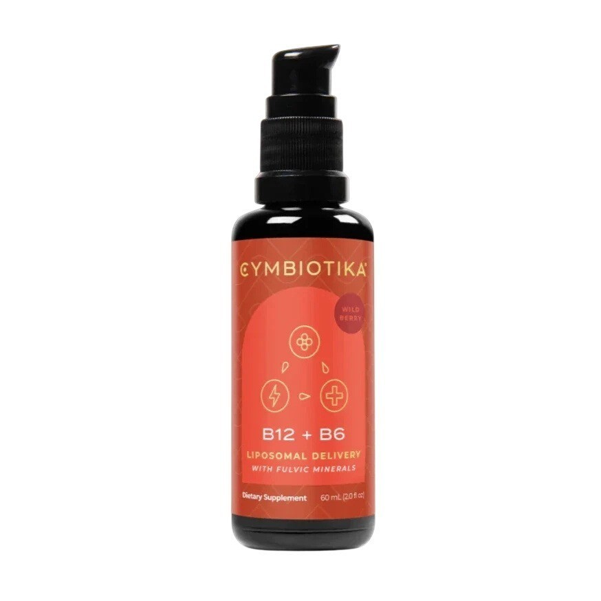 Cymbiotika B12 + B6 Liposomal Delivery Dietary Supplement Wild Berry Flavor 60ml