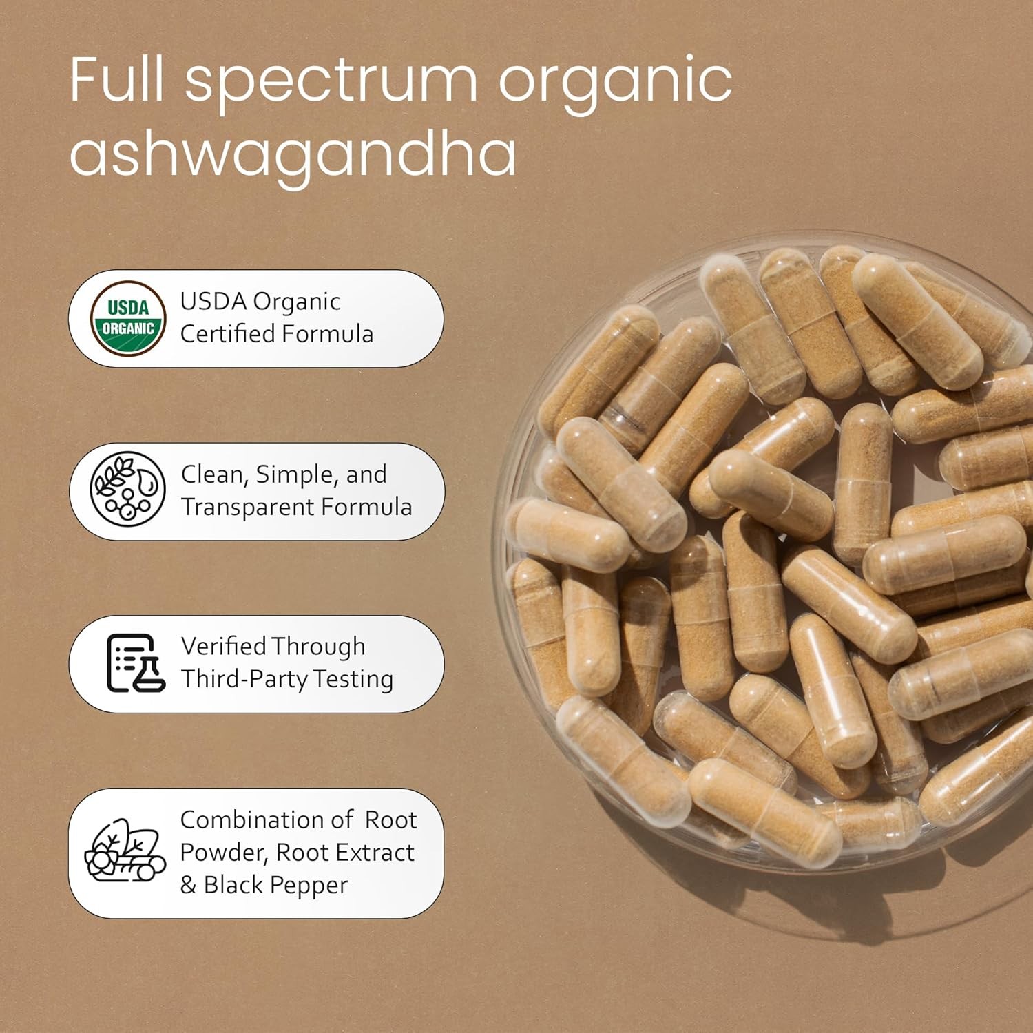 NaturaLife Labs Organic Ashwagandha 2100 mg per Serving – Full Spectrum Root Pow