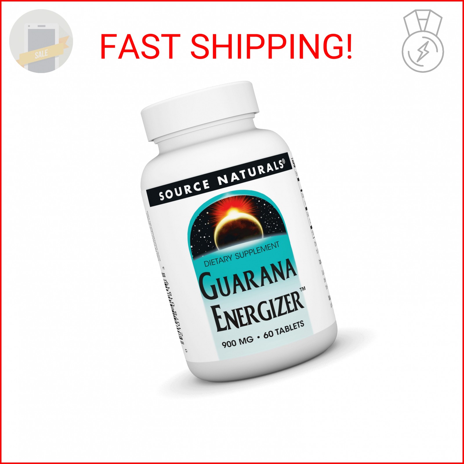 Source Naturals Guarana Energizer, Dietary Supplement – Supports A Long Lasting