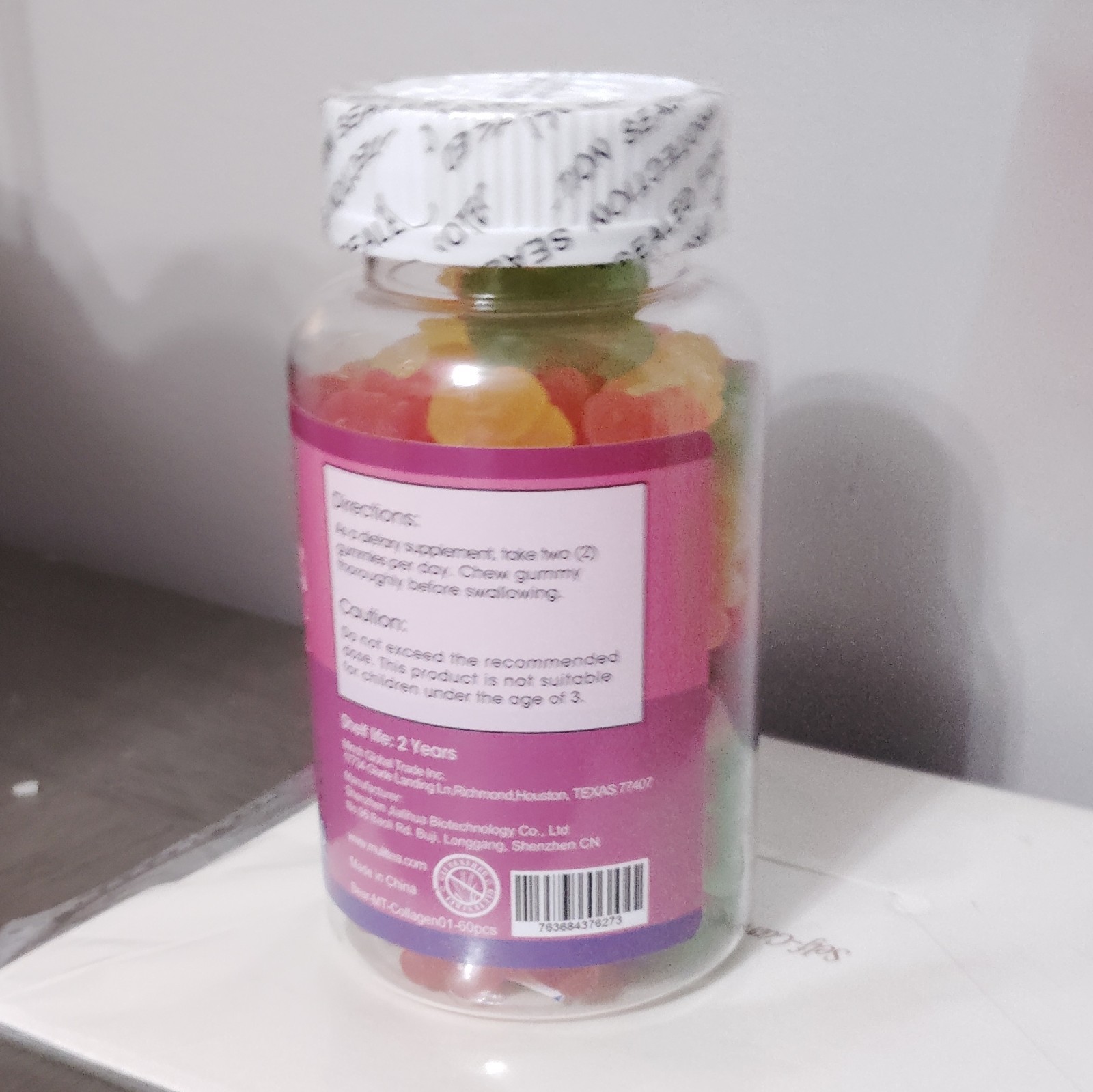 Multiteet Collagen + Biotin Gummies w/ Hyaluronic Acid Natural 2000mg 60 ct