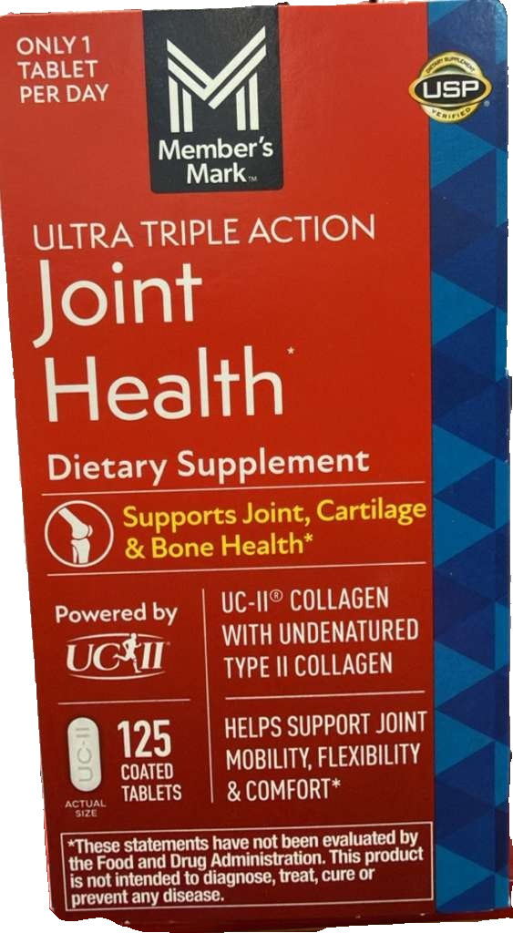 Member’s Mark Joint Health UC-II Collagen 40mg Tablets 125 ct