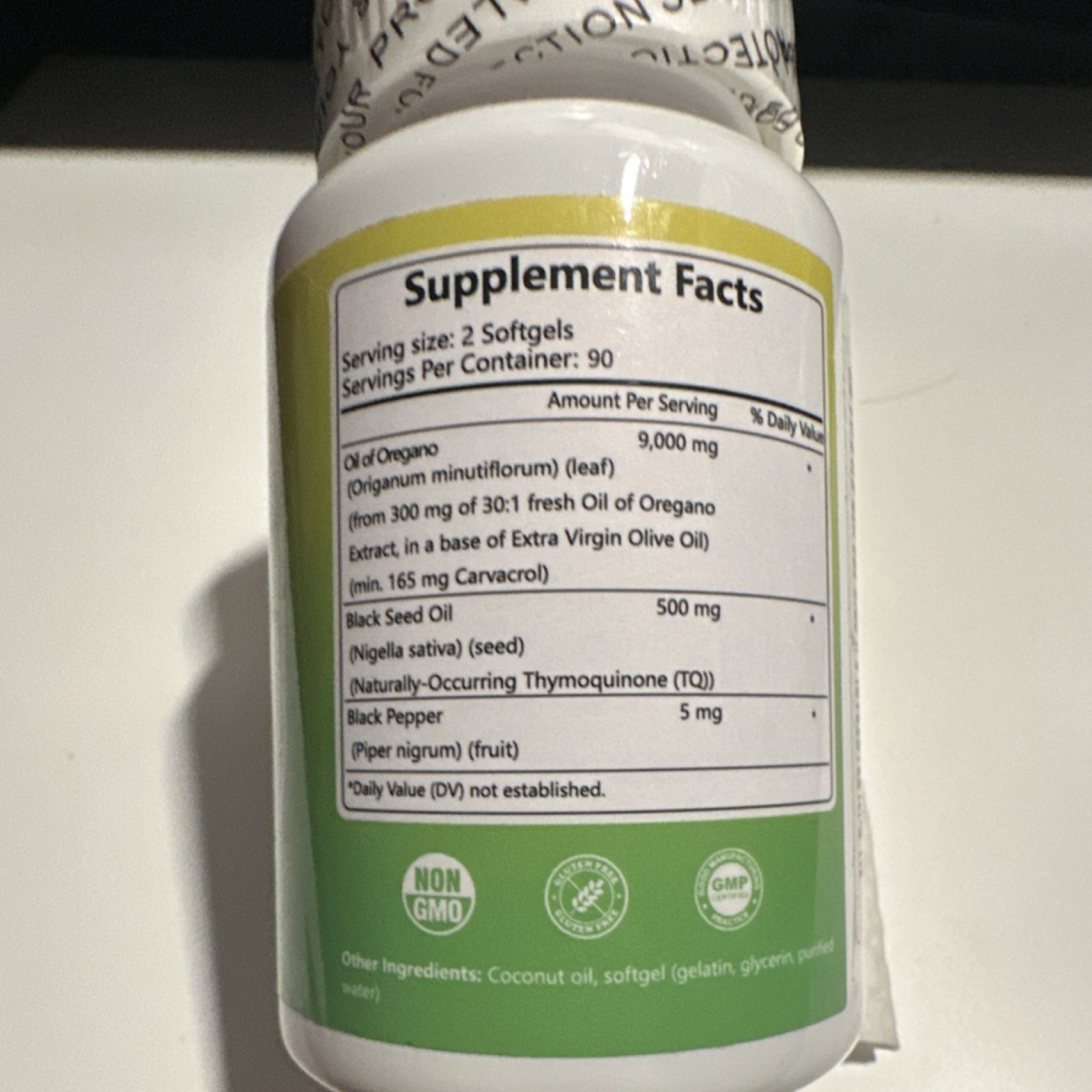 Oil of Oregano, Black Seed Oil, Thymoquinone, 9000mg, 180 Softgels