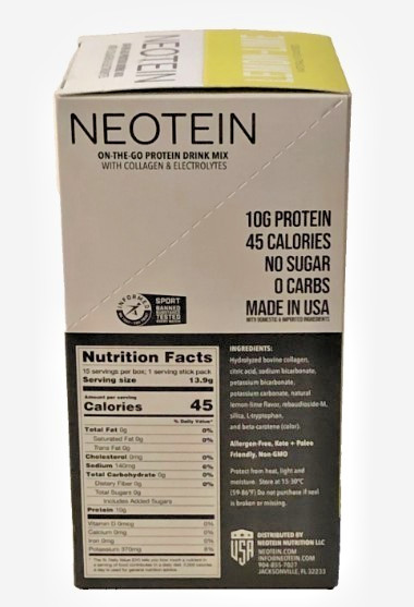 NEOTEIN Protein Drink Mix with Collagen & Electrolytes ~ 1 single serving stick