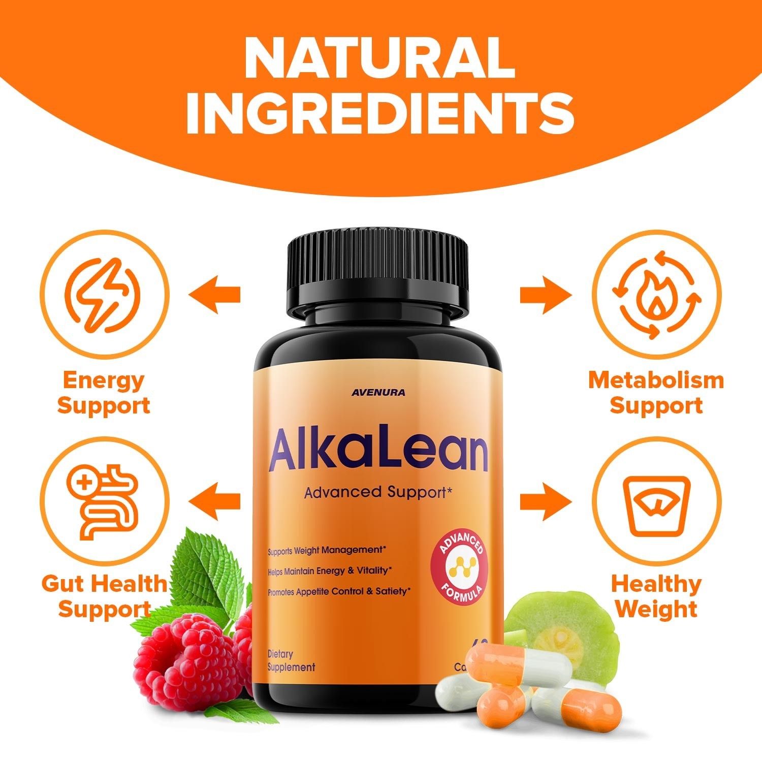 (2 Pack) Alkalean Capsules – Alkalean Pills Advanced Formula Natural Blend