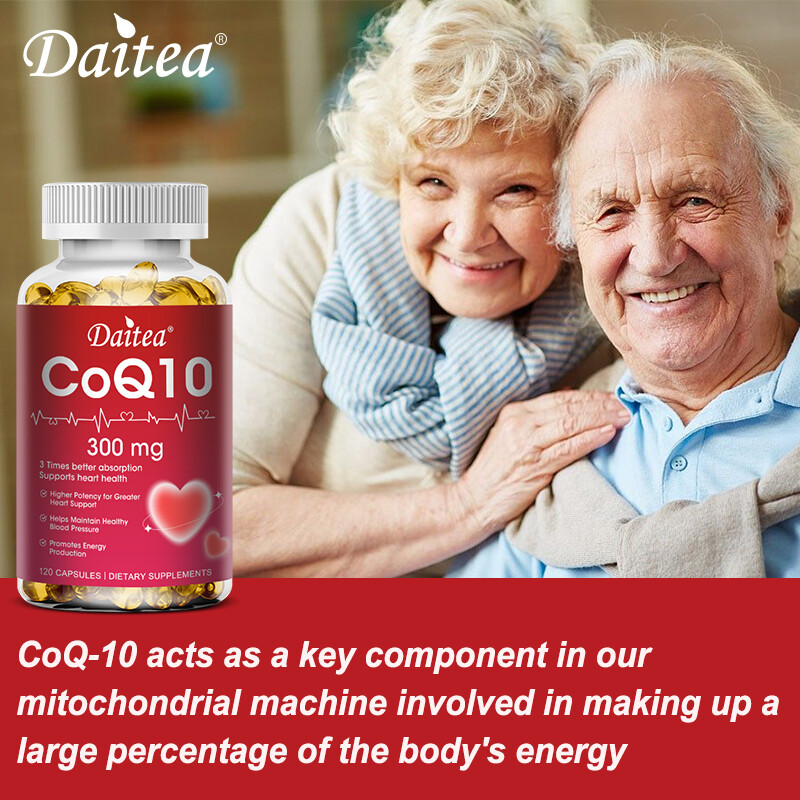 Coenzyme Q10 300mg Softgel Support Antioxidant Heart Health 120 Caps Non GMO