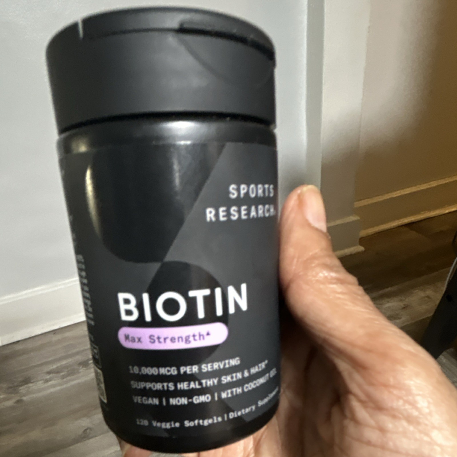 Sports Research Biotin Dietary Supplement 10,000mcg 120 Softgels Vegan Non-GMO