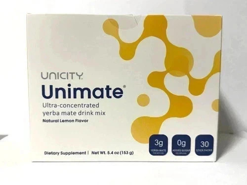 Unicity Unimate lemon yerba 60 Pkt And 30 Balance 09/27 SEALED FREE SHIPPING