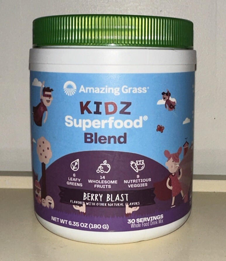 AMAZING GRASS KIDZ SUPERFOOD BLEND BERRY BLAST 6.35oz./30 SERVINGS (exp.04/26)