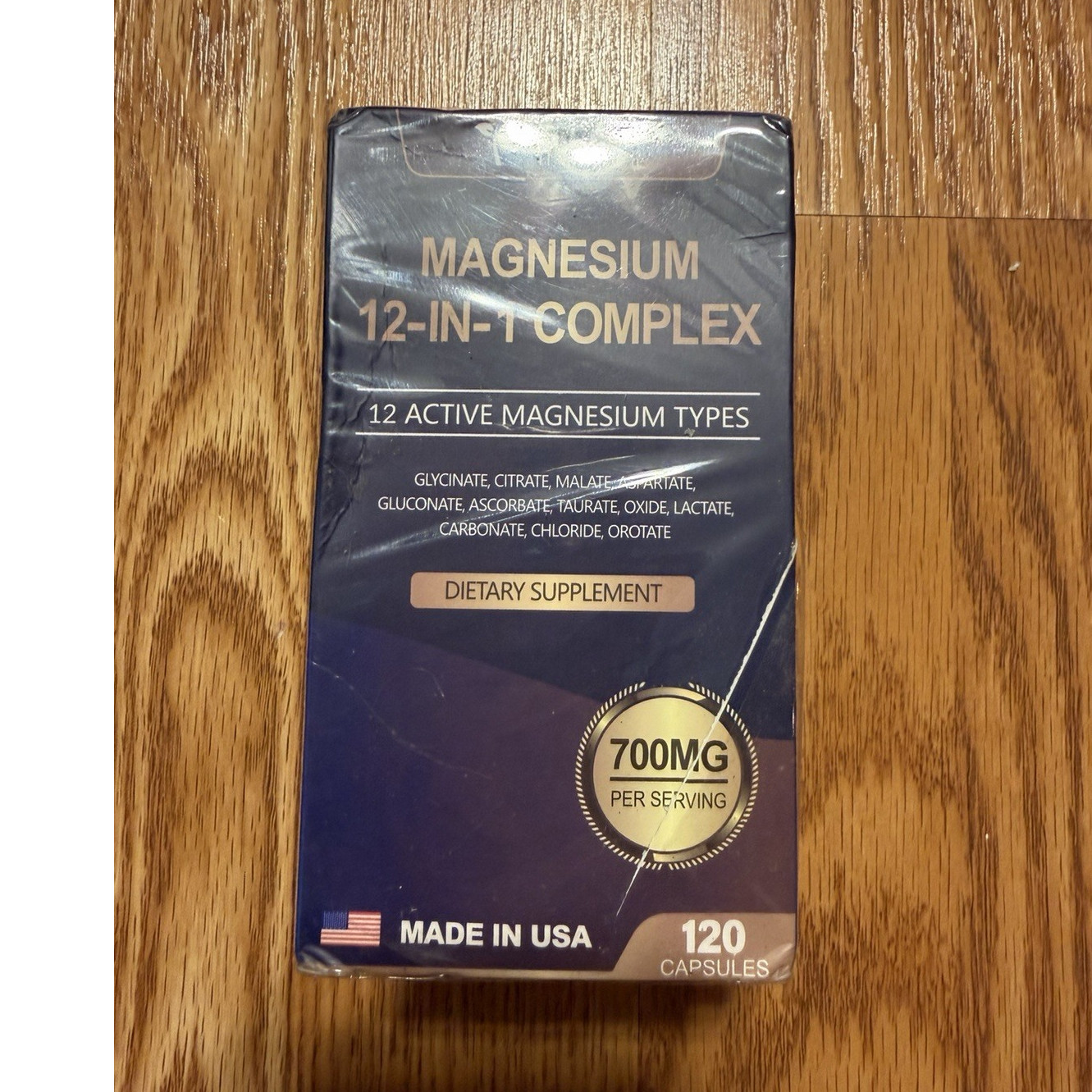 Magnesium 12-in-1 Complex Capsules Glycinate Citrate Malate Aspartate 700mg 120