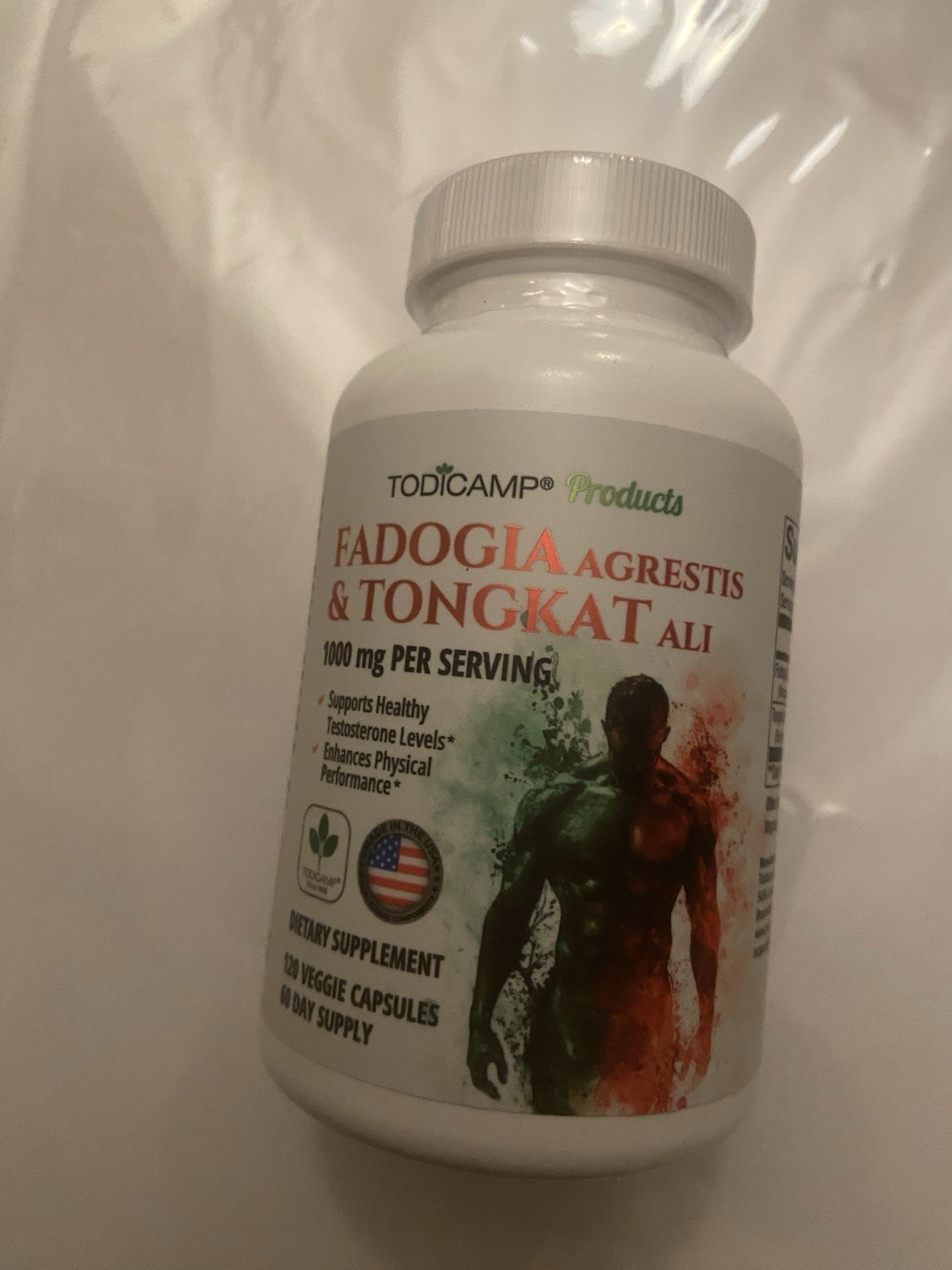 Fadogia Agrestis Tongkat Longjack Complex 1000mg by TODICAMP – 120 Capsules