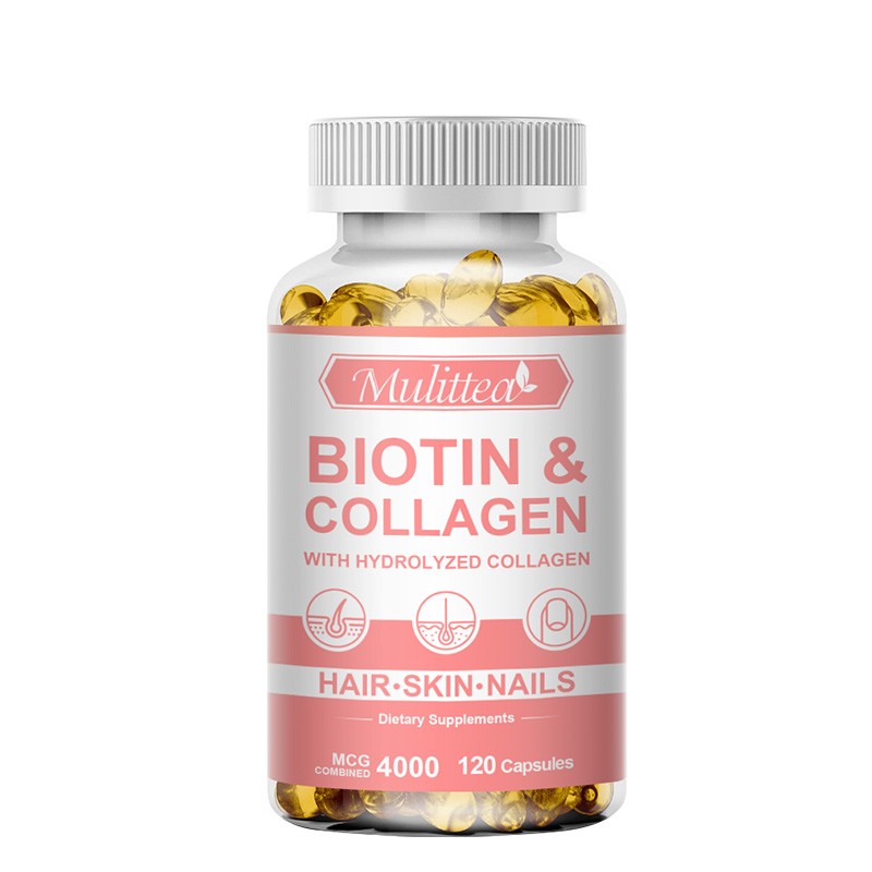 Biotin 4000mcg & Collagen for Hair, Skin & Nails Health – Dietary Supplement 120