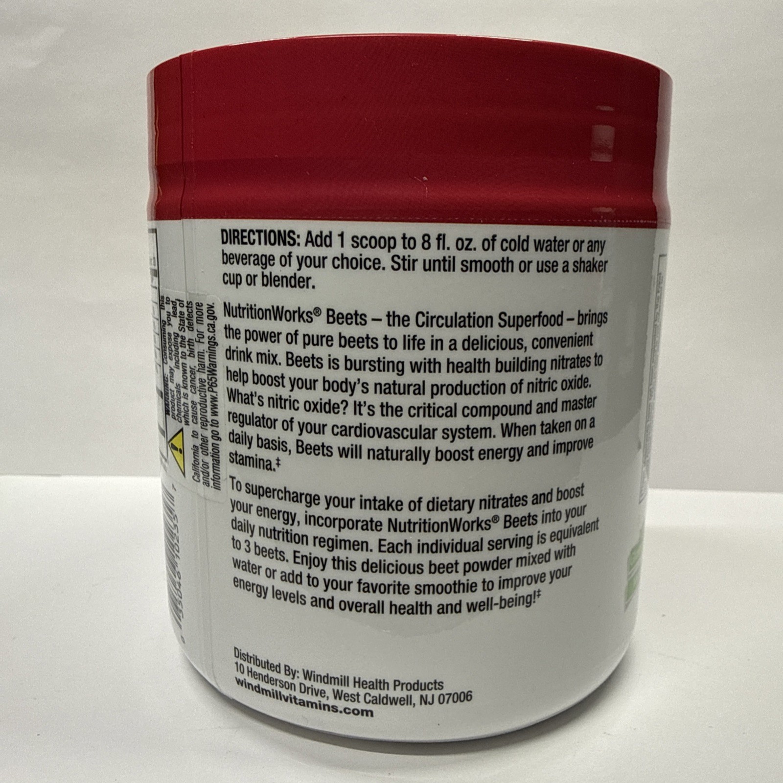 NUTRITIONWORKS BEETS The Circulation SuperFood 20 Servings 7.1 Oz Exp: 04/27 New