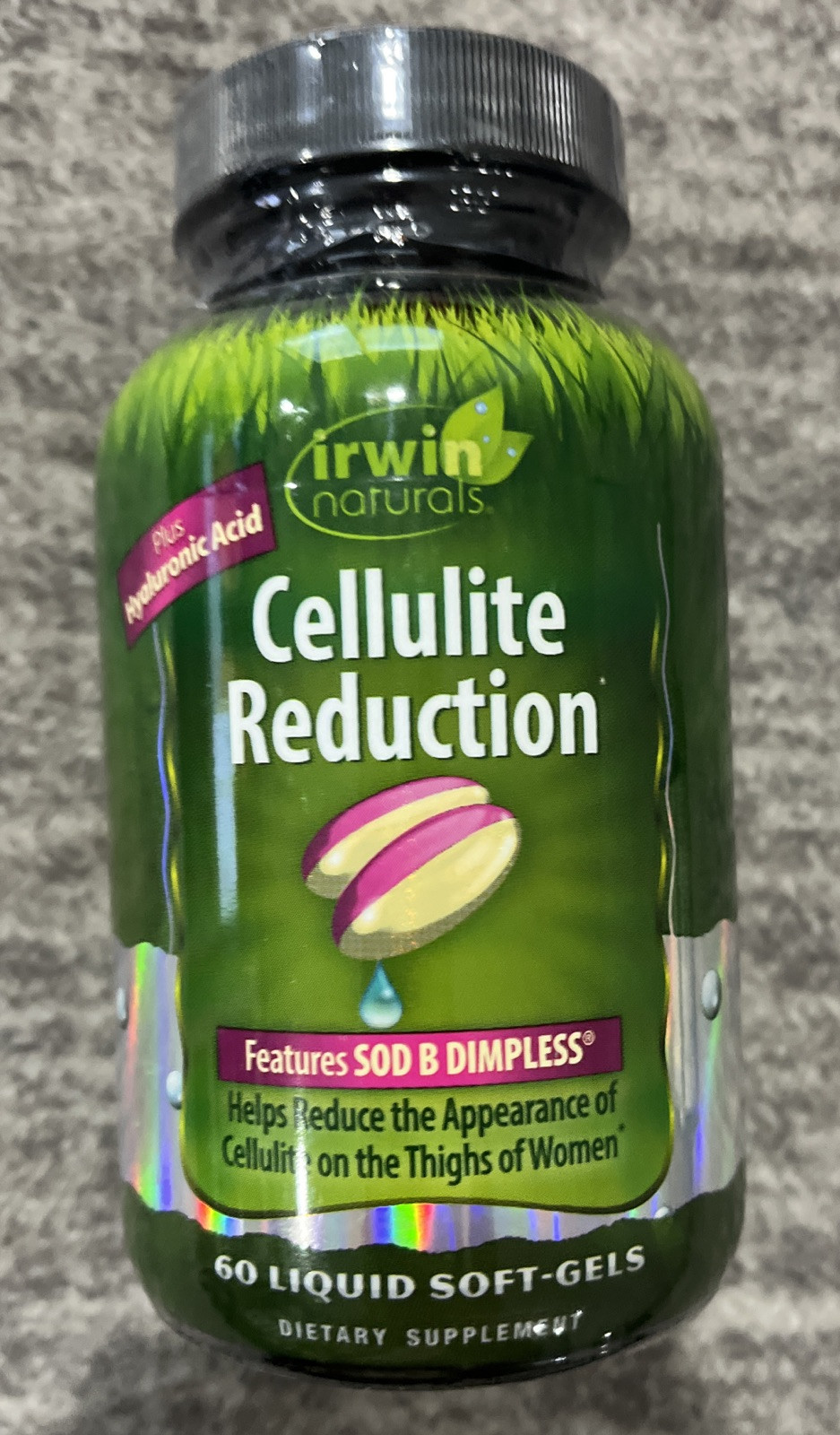 2x IRWIN NATURALS Cellulite Reduction SOD B Dimpless Thighs Hyaluronic Acid 60ct