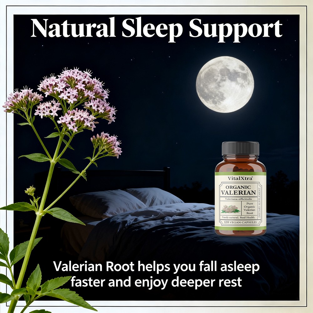 Organic Valeria Root Capsules – Natural Mood Aid & Calm Support 30/60/120 Caps