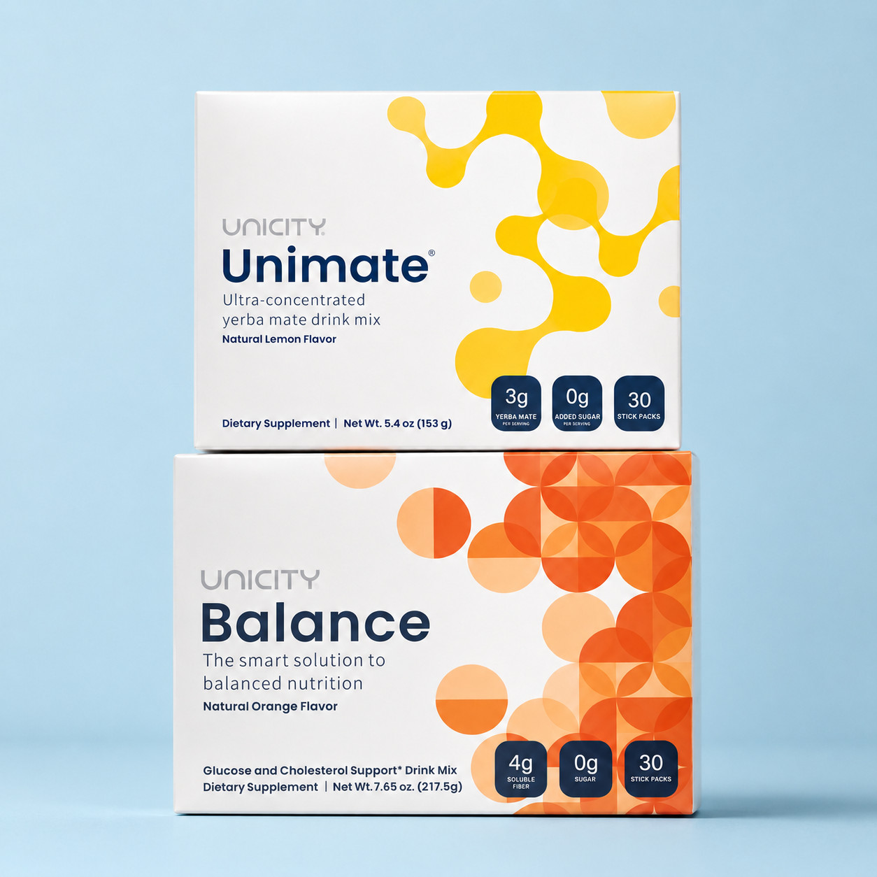 Combo-Unicity Unimate LEMON and Unicity Balance Natural Orange Flavor