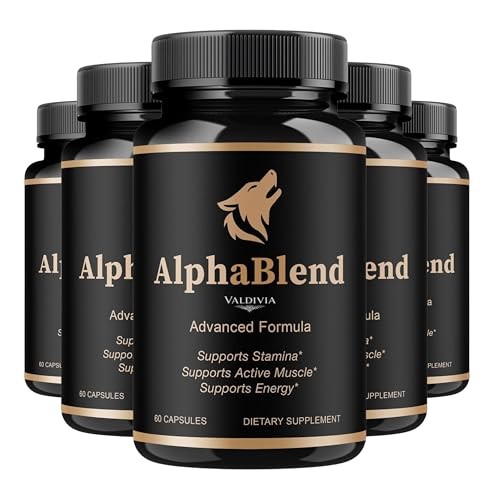 Alpha Blend Men Wellness Supplement Capsules Energy Strength 5 Pack 300Ct