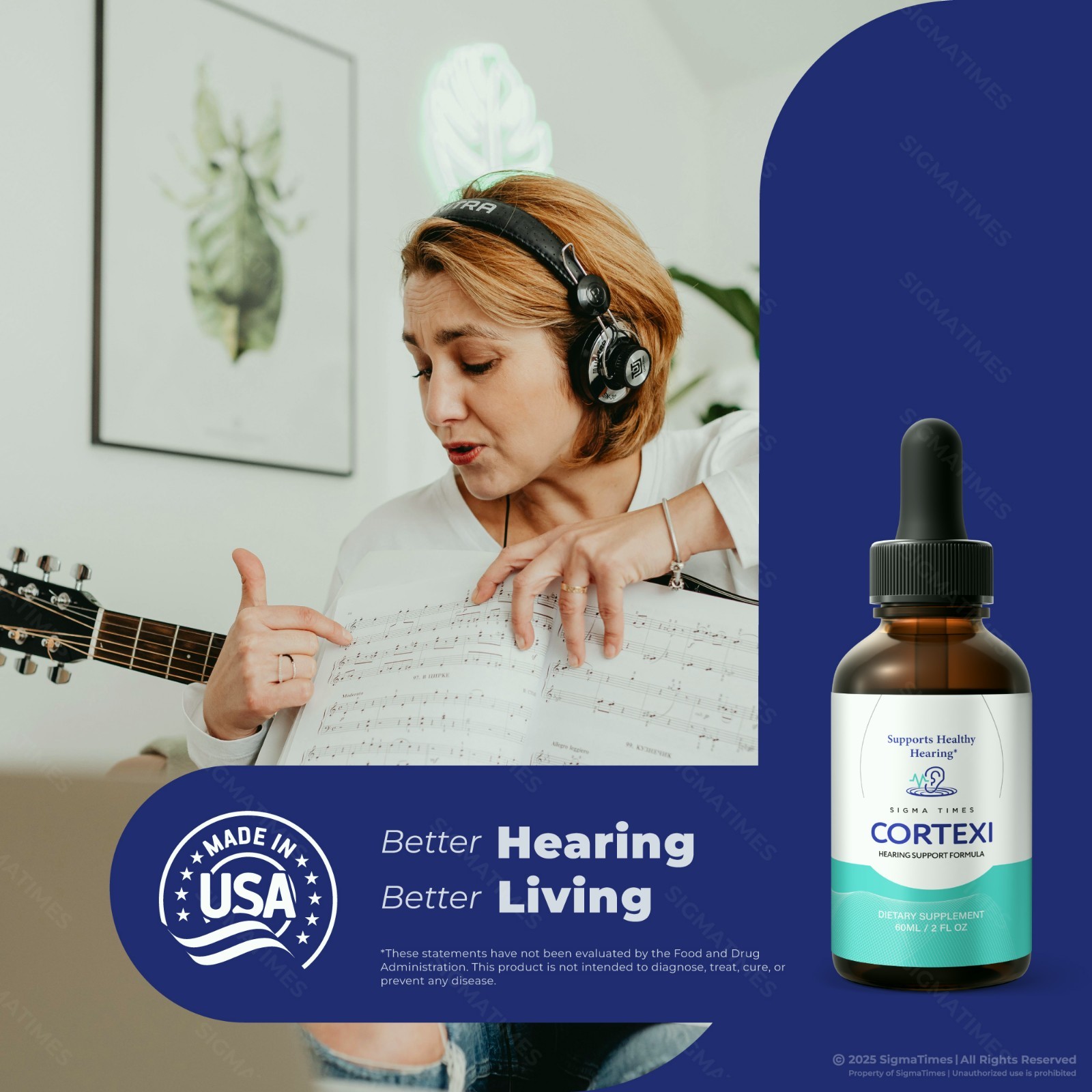 Cortexi Oral Drops – Ear Support, Hearing Clarity & Comfort Supplement -3 Pack