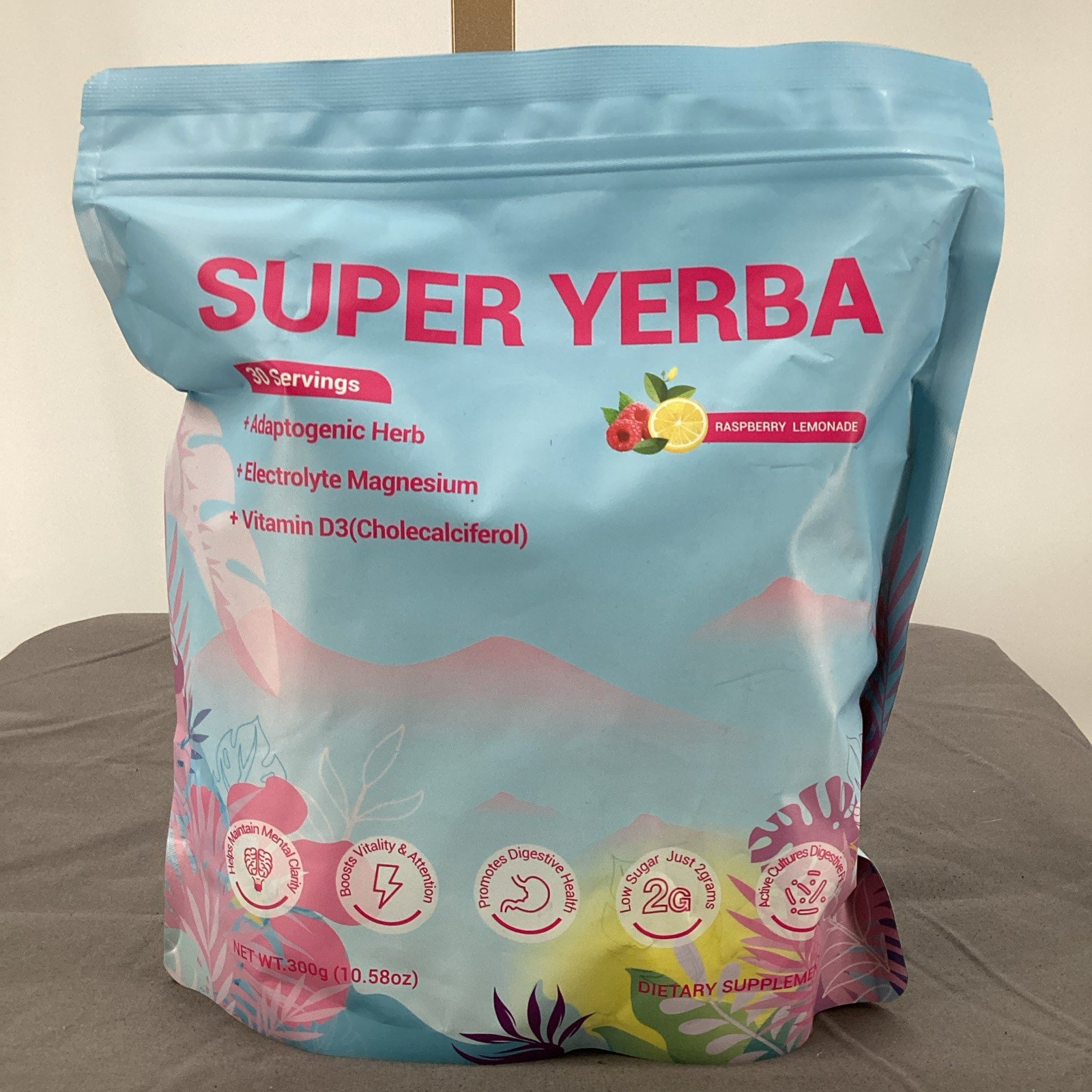 LOT OF 2 Super Yerba Raspberry Lemonade 30 Servings Package Exp: 06/09/2027