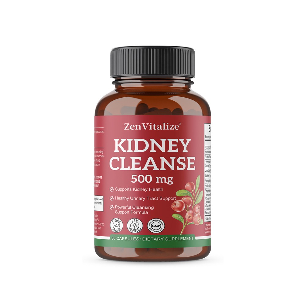 Herbal Kidney Cleanse Supplement,15-in-1 Plant Blend,Urinary Function,30~120Caps