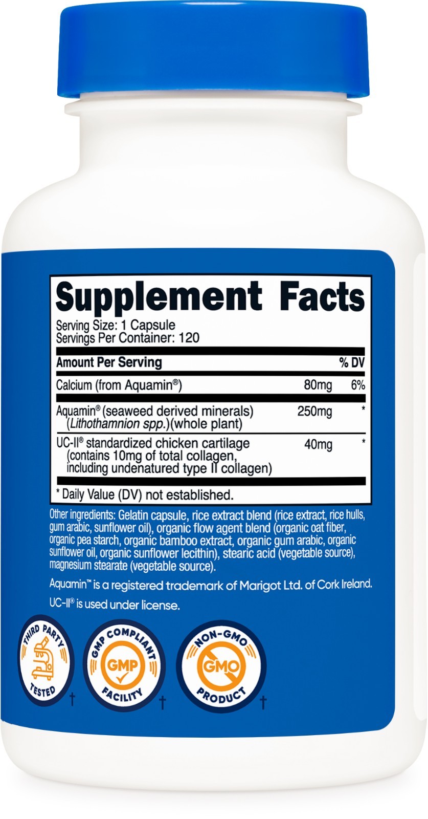 Nutricost UC-II Collagen (40mg) 120 Capsules – With Undenatured Type II Collagen