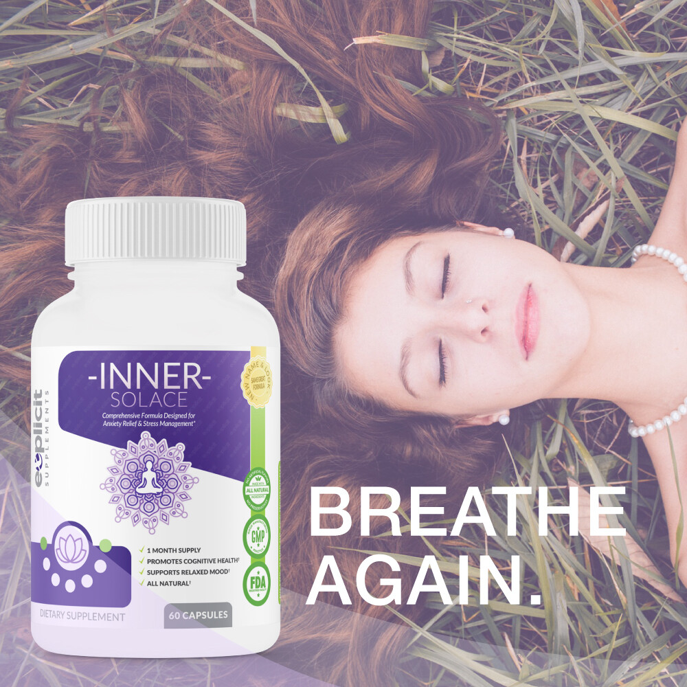 Inner Solace – Comprehensive Formula for Anxiety Relief & Stress Management, 1mo
